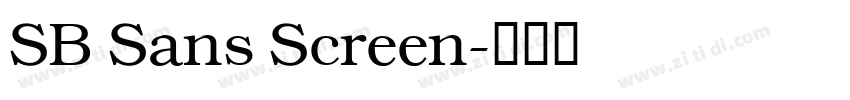 SB Sans Screen字体转换